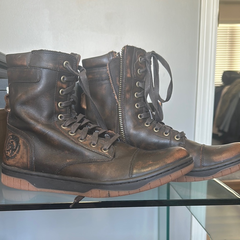 Diesel Brown Leather Boots